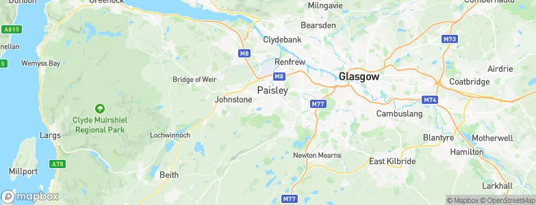Paisley, United Kingdom Map