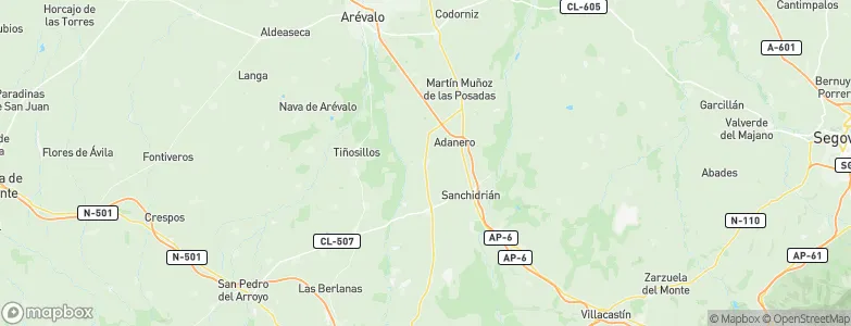 Pajares de Adaja, Spain Map
