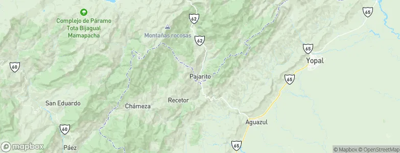 Pajarito, Colombia Map