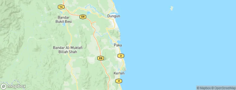 Paka, Malaysia Map