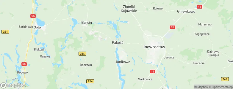 Pakość, Poland Map