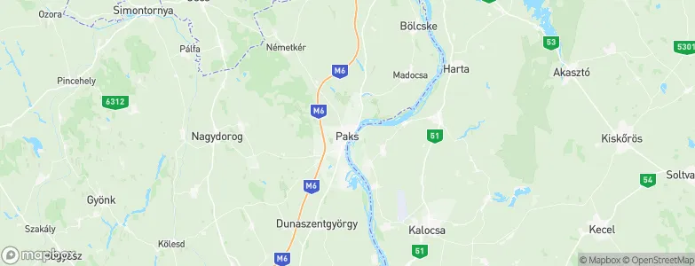 Paks, Hungary Map