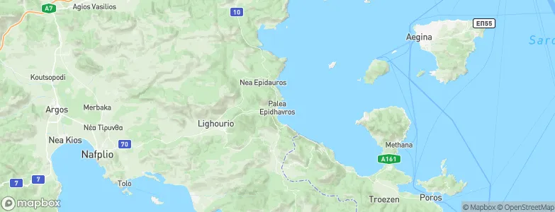 Palaia Epidavros, Greece Map