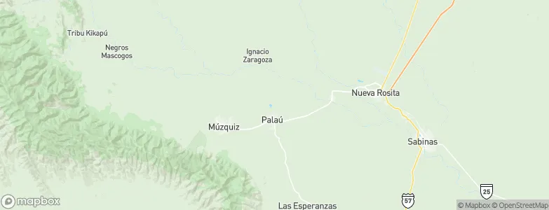 Palau, Mexico Map
