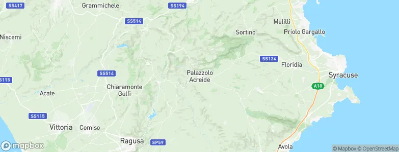 Palazzolo Acreide, Italy Map