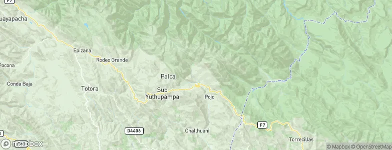 Palca, Bolivia Map