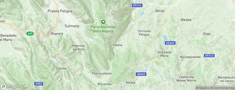 Palena, Italy Map
