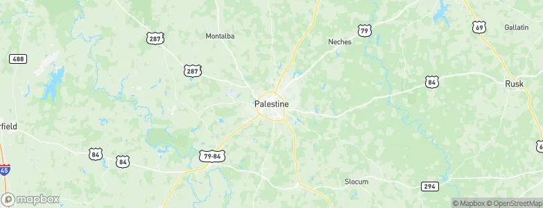 Palestine, United States Map