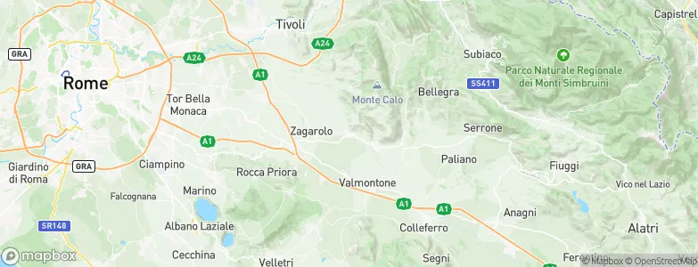 Palestrina, Italy Map