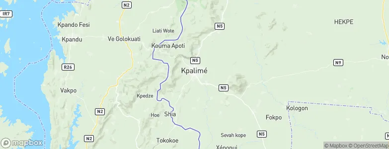 Palimé, Togo Map