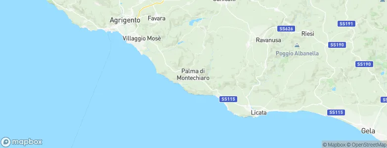Palma di Montechiaro, Italy Map