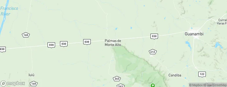 Palmas de Monte Alto, Brazil Map