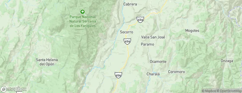 Palmas del Socorro, Colombia Map