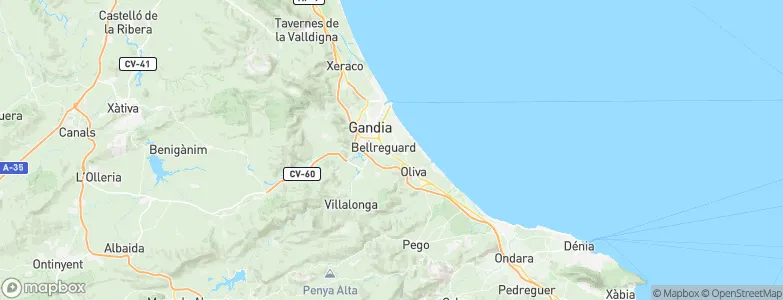 Palmera, Spain Map