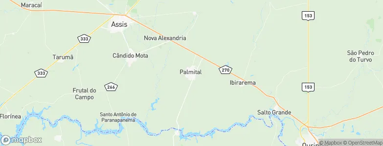Palmital, Brazil Map