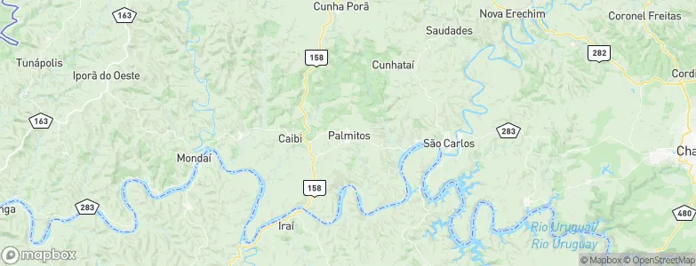 Palmitos, Brazil Map