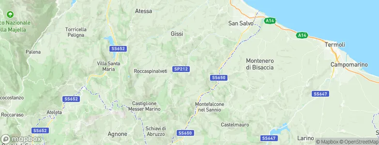 Palmoli, Italy Map
