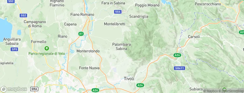 Palombara Sabina, Italy Map