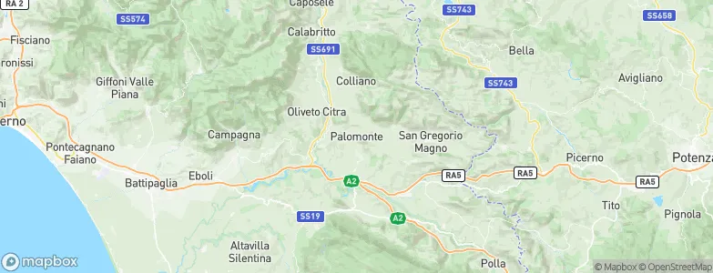 Palomonte, Italy Map