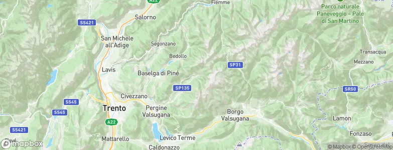 Palù del Fersina, Italy Map