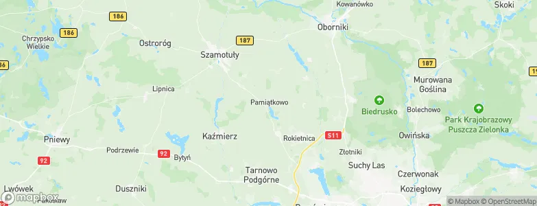 Pamiątkowo, Poland Map