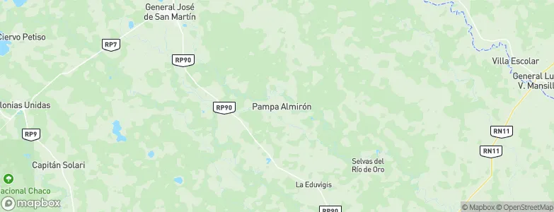 Pampa Almirón, Argentina Map
