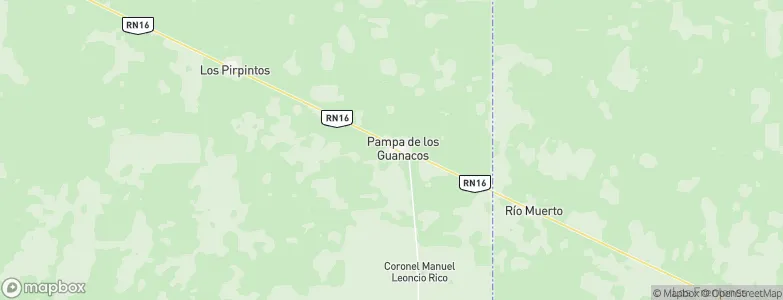 Pampa de los Guanacos, Argentina Map