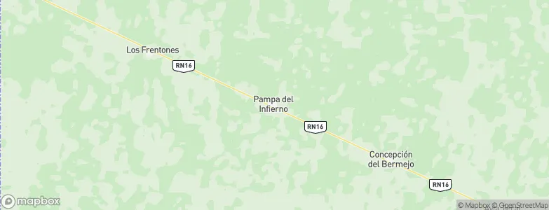 Pampa del Infierno, Argentina Map