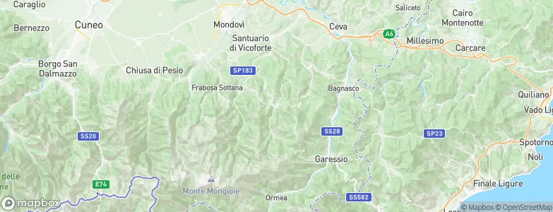 Pamparato, Italy Map