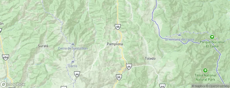 Pamplona, Colombia Map