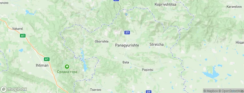 Panagyurishte, Bulgaria Map