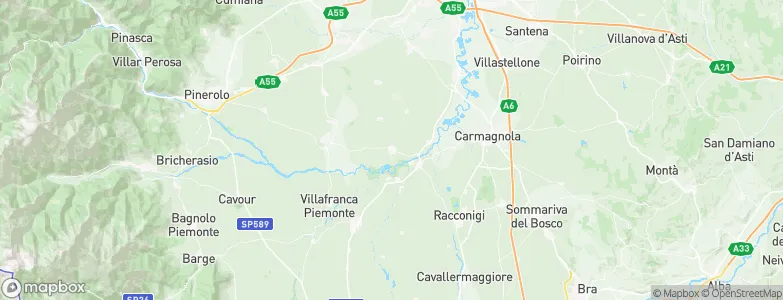Pancalieri, Italy Map