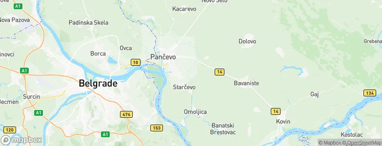 Pančevo-grad, Serbia Map
