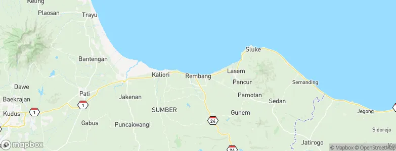 Pandean, Indonesia Map