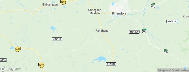 Pandhāna, India Map