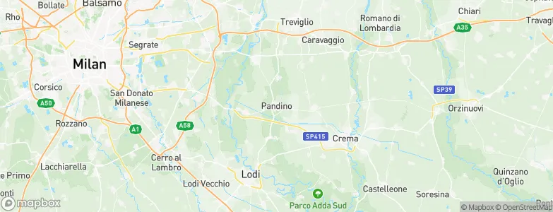 Pandino, Italy Map