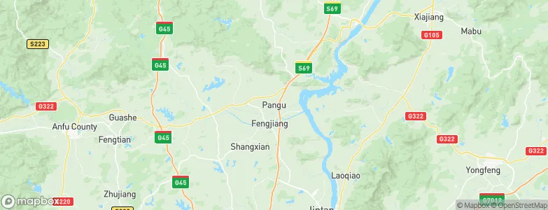 Pangu, China Map