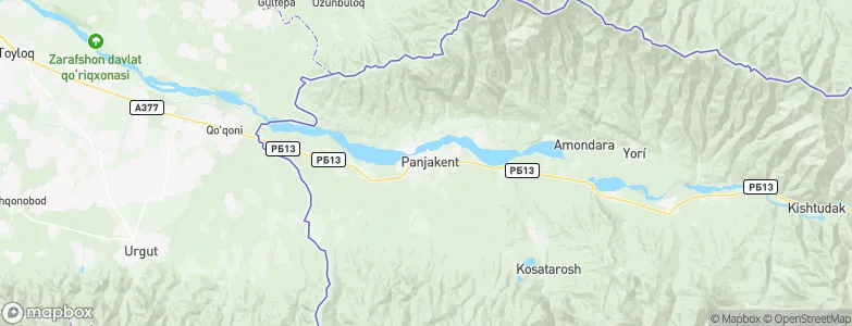 Panjakent, Tajikistan Map