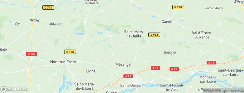 Pannecé, France Map