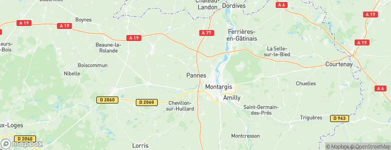 Pannes, France Map