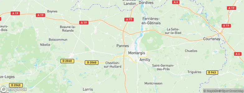 Pannes, France Map