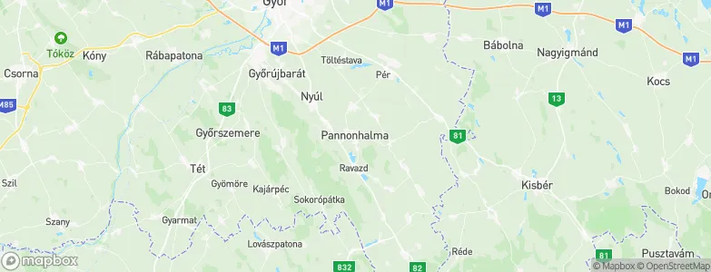 Pannonhalma, Hungary Map