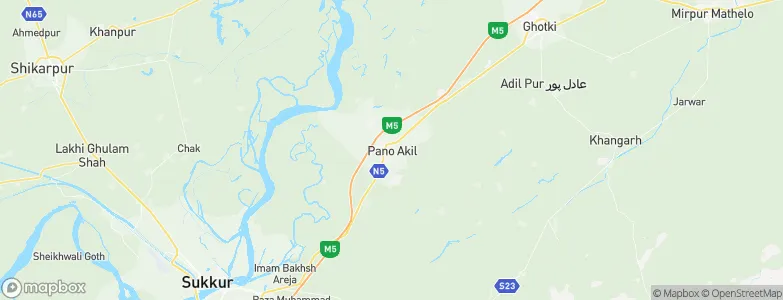 Pano Aqil, Pakistan Map