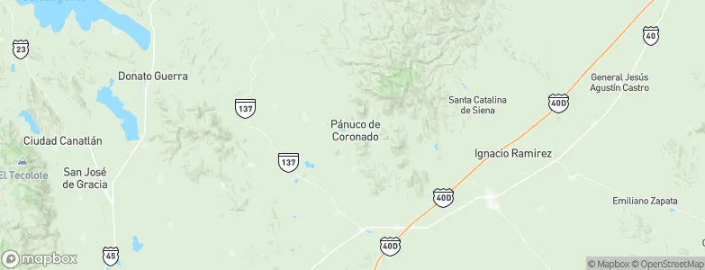 Pánuco de Coronado, Mexico Map