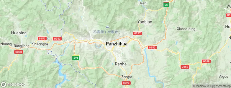 Panzhihua, China Map