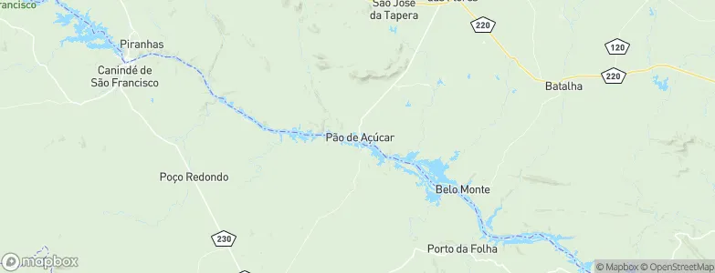 Pão de Açúcar, Brazil Map
