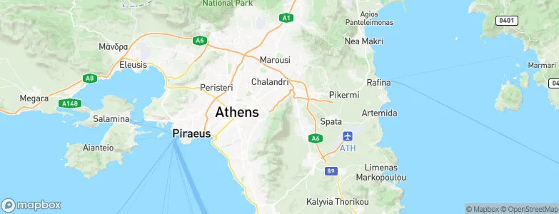 Papagou, Greece Map