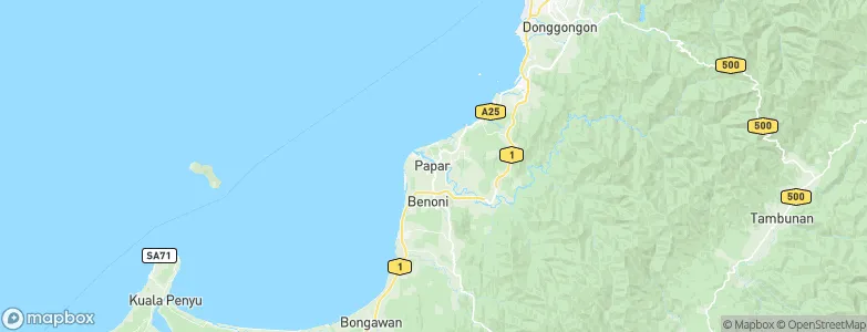 Papar, Malaysia Map