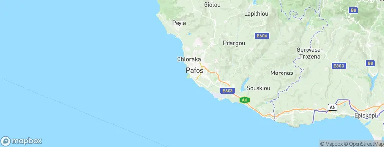 Paphos, Cyprus Map
