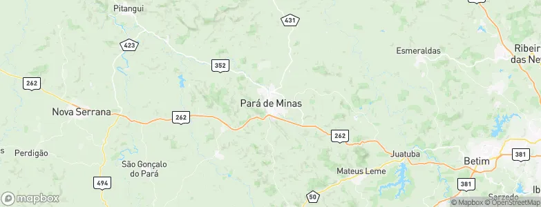 Pará de Minas, Brazil Map